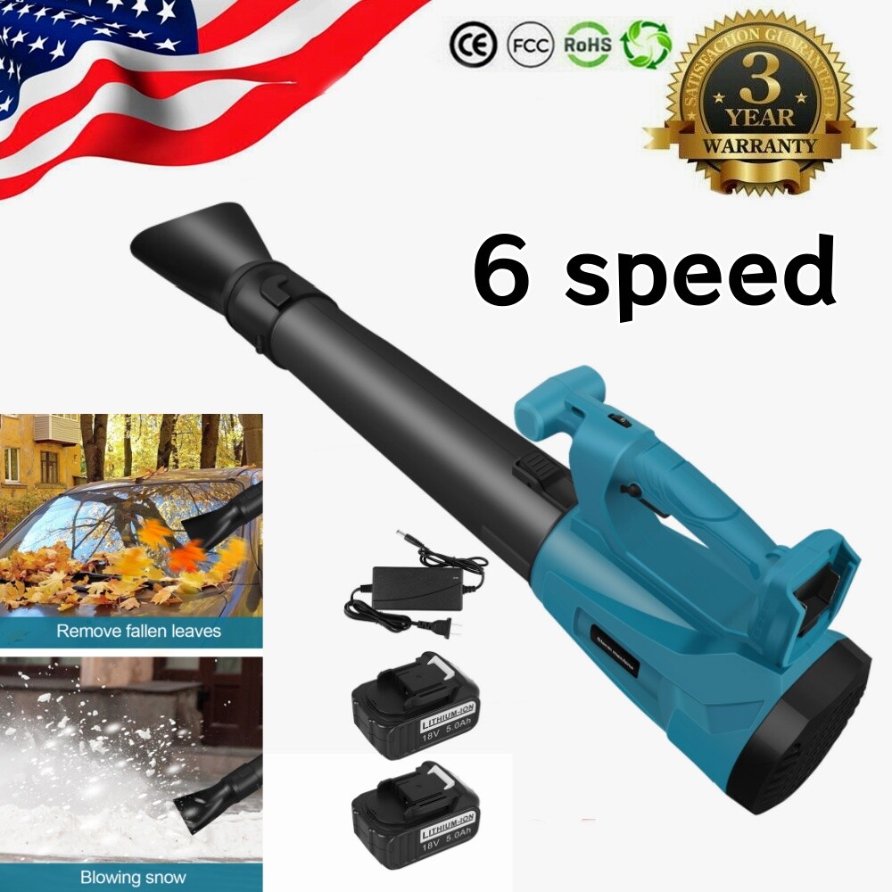 6-Speed For 18V Makita Battery Cordless Leaf Blower Electric Leaf Blower Home