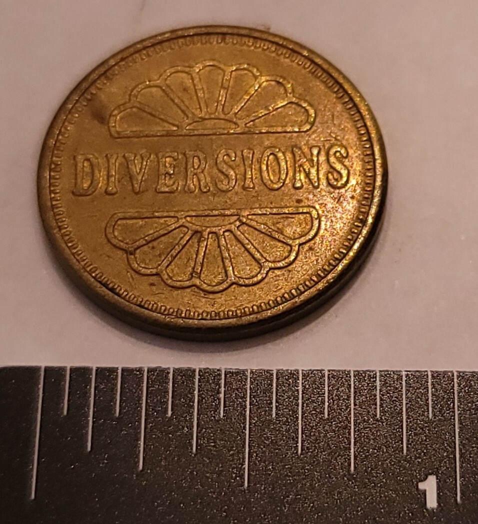 Vintage Diversions Game Room Metal Token Coin