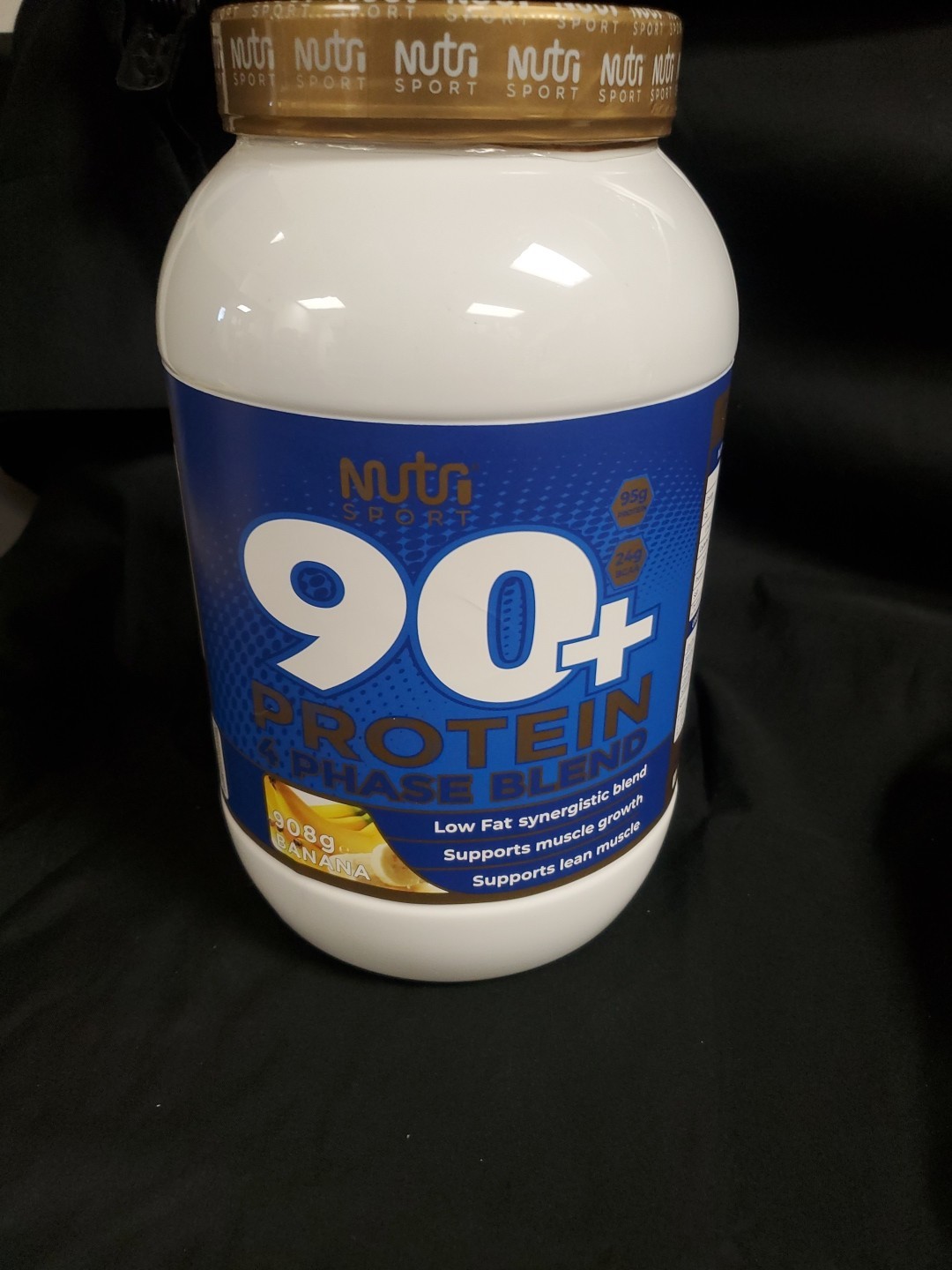 Nutri Sport 90+ Protein 4 Phase Blend Banana Flavor 2Lb Powder Exp.02/2026 NEW