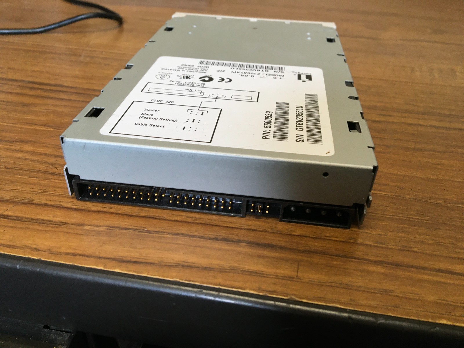 Vintage Iomega Z100ATAPI 100MB 3.5" Internal Zip Drive