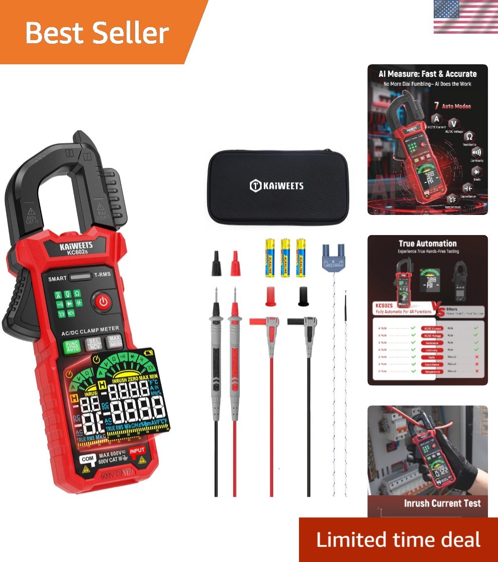 Smart Digital Clamp Meter, 2026 Intelligent Auto Ranging Multimeter 600A TRMS...