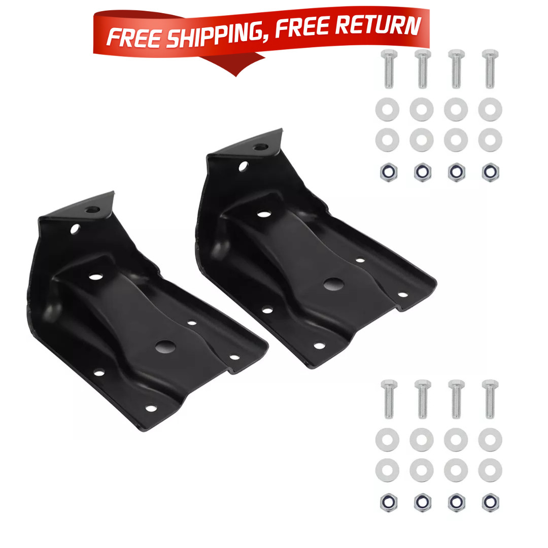 Pair Rear Leaf Spring Hanger Shackle Kit for Chevy Silverado GMC Sierra 2pcs