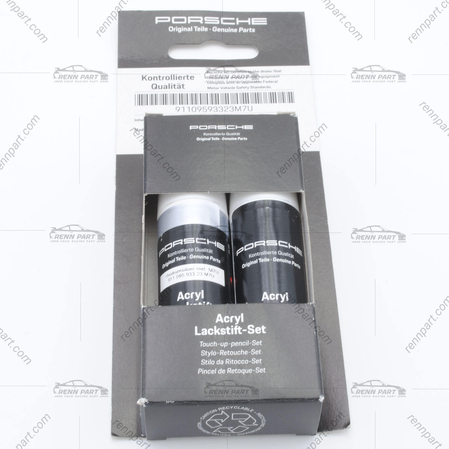 New Genuine Porsche Touch up Paint Rhodium Silver Metallic Paint Code M7U