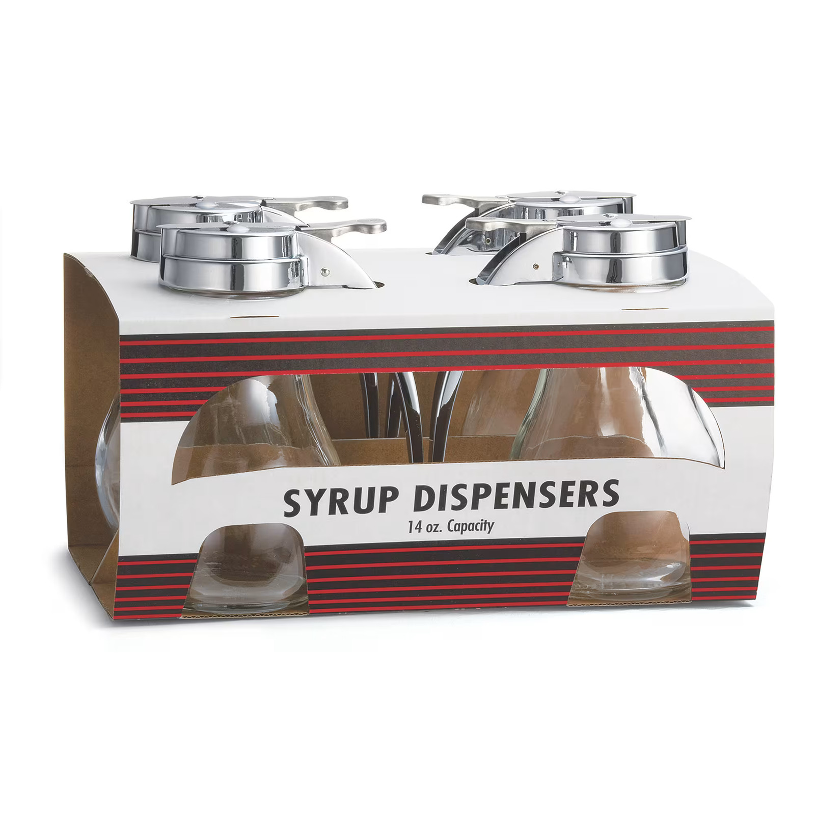 TableCraft C414-4 Teardrop 14 Oz. Syrup Dispenser - 4 / PK