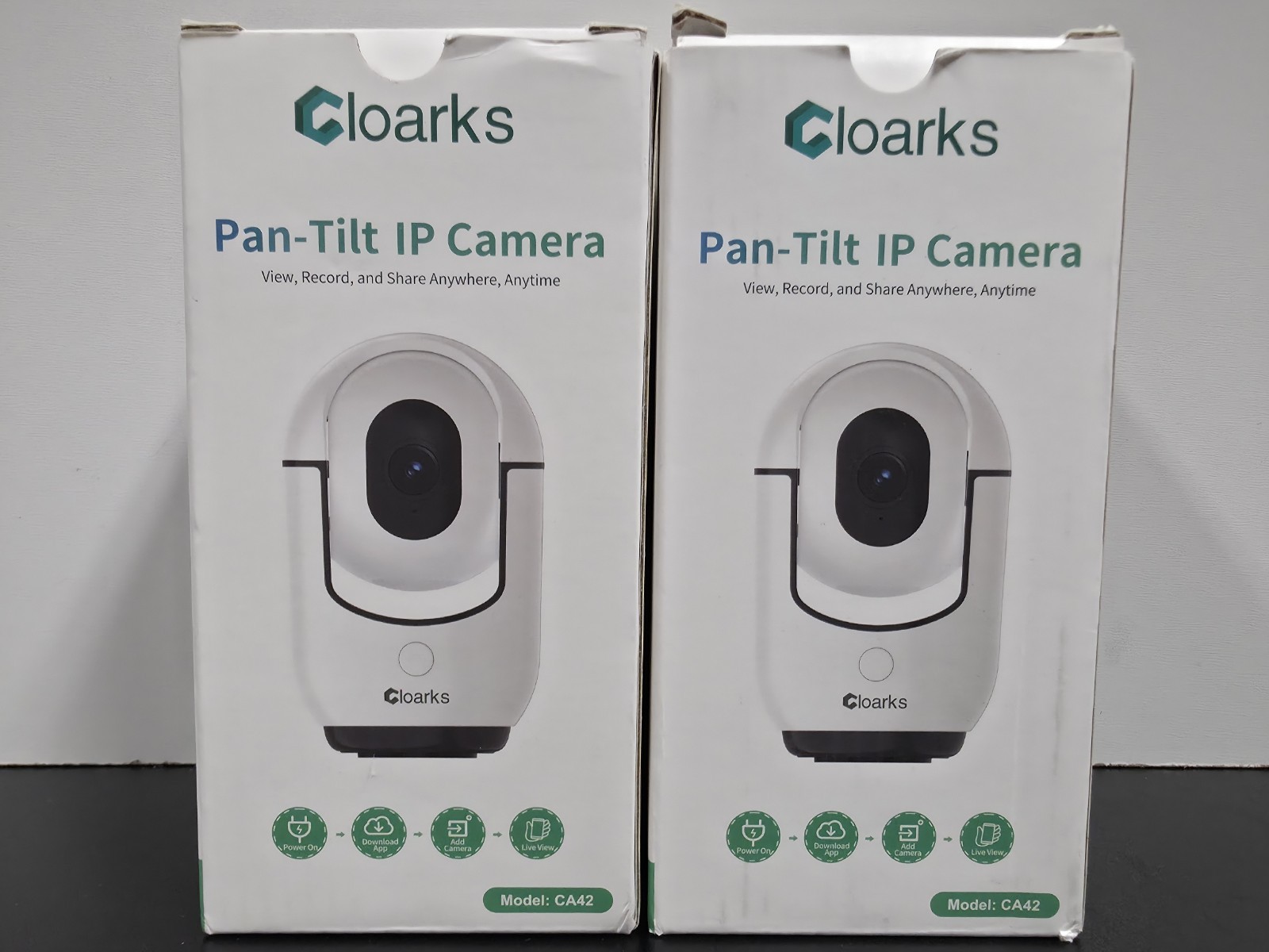 Cloarks Pan-Tilt IP Camera White Model: CA42 Lot of 2 NEW/OPEN BOX