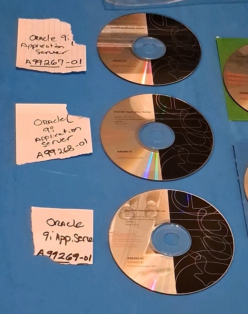 Oracle 9i Application Server 5 Disc Set Bundle SPARC Only A99266-69 + 1 extra Cd
