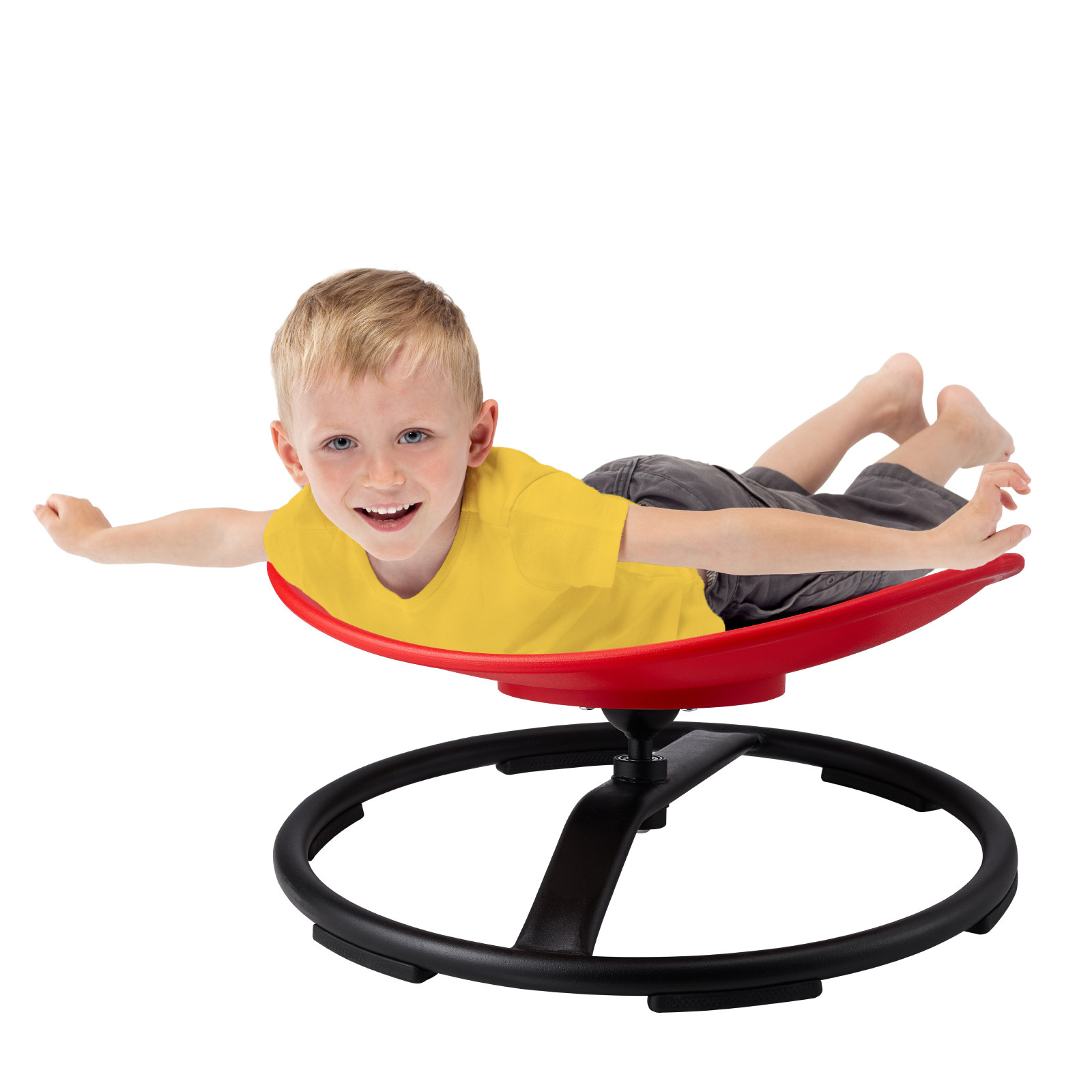 Uimoso Autistic Kids Spinning Chair 220 lbs Non Slip Sensory Swivel Chair Red