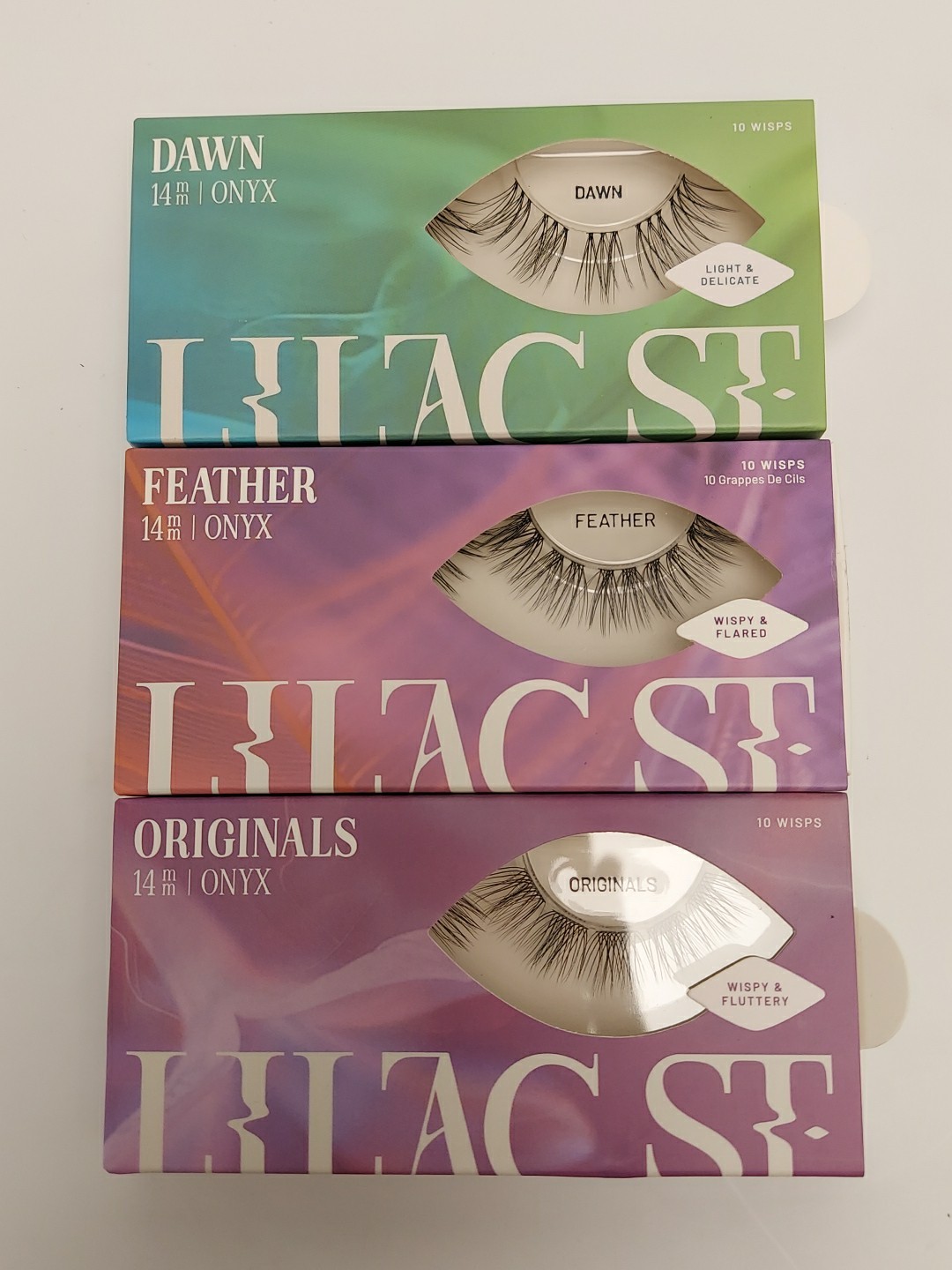 Set Of 3 Lilac St Lashes Faux Eyelash Clusters Originals, Feather, Dawn 14mm