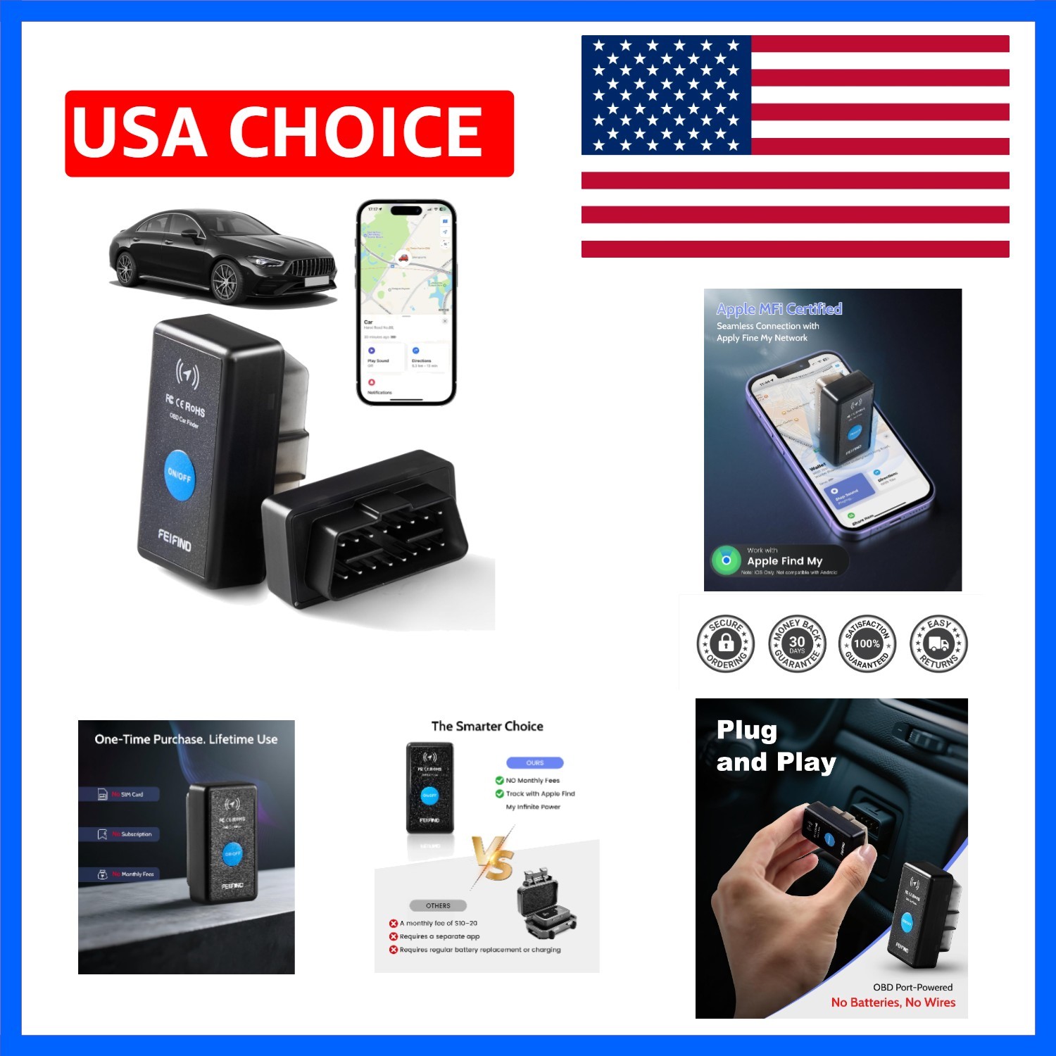 Mini GPS Tracker for Vehicles No Monthly Fee/No Subscription, Hidden Tracker ...