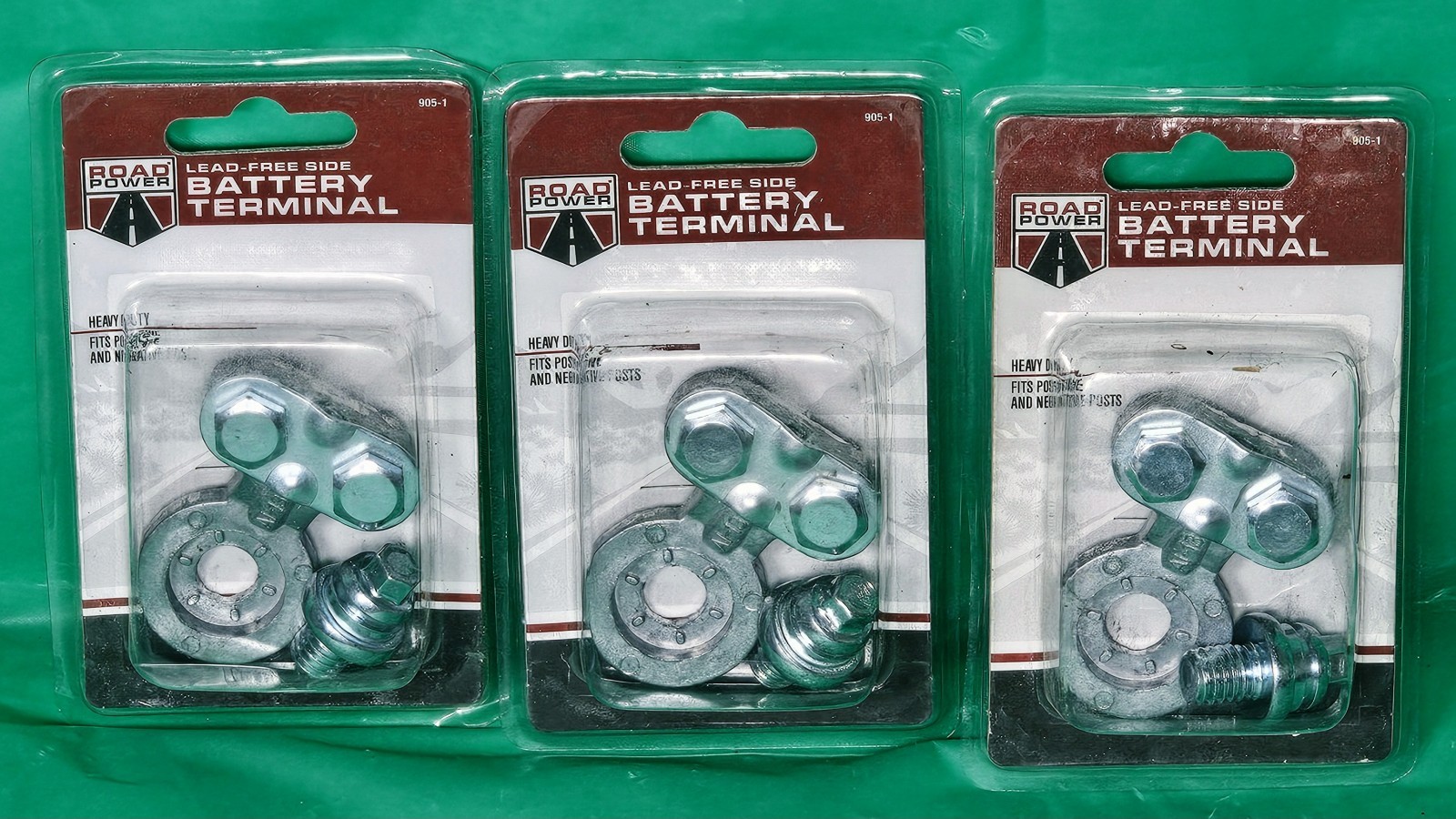 ***(Lot of 3) Road Power (Lead-Free) Side Battery Terminals (905-1) Heavy Duty
