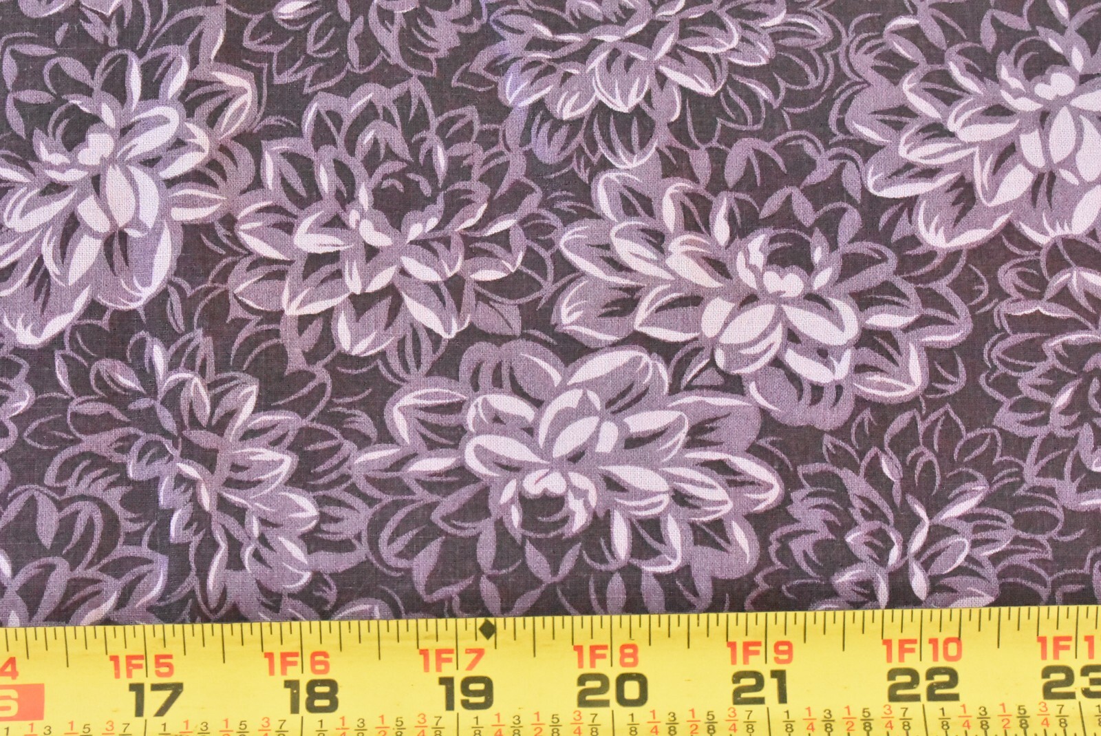 28" Long, Vintage, Lavender & Purple Floral Quilt Cotton, RJR, Beyer, P9617