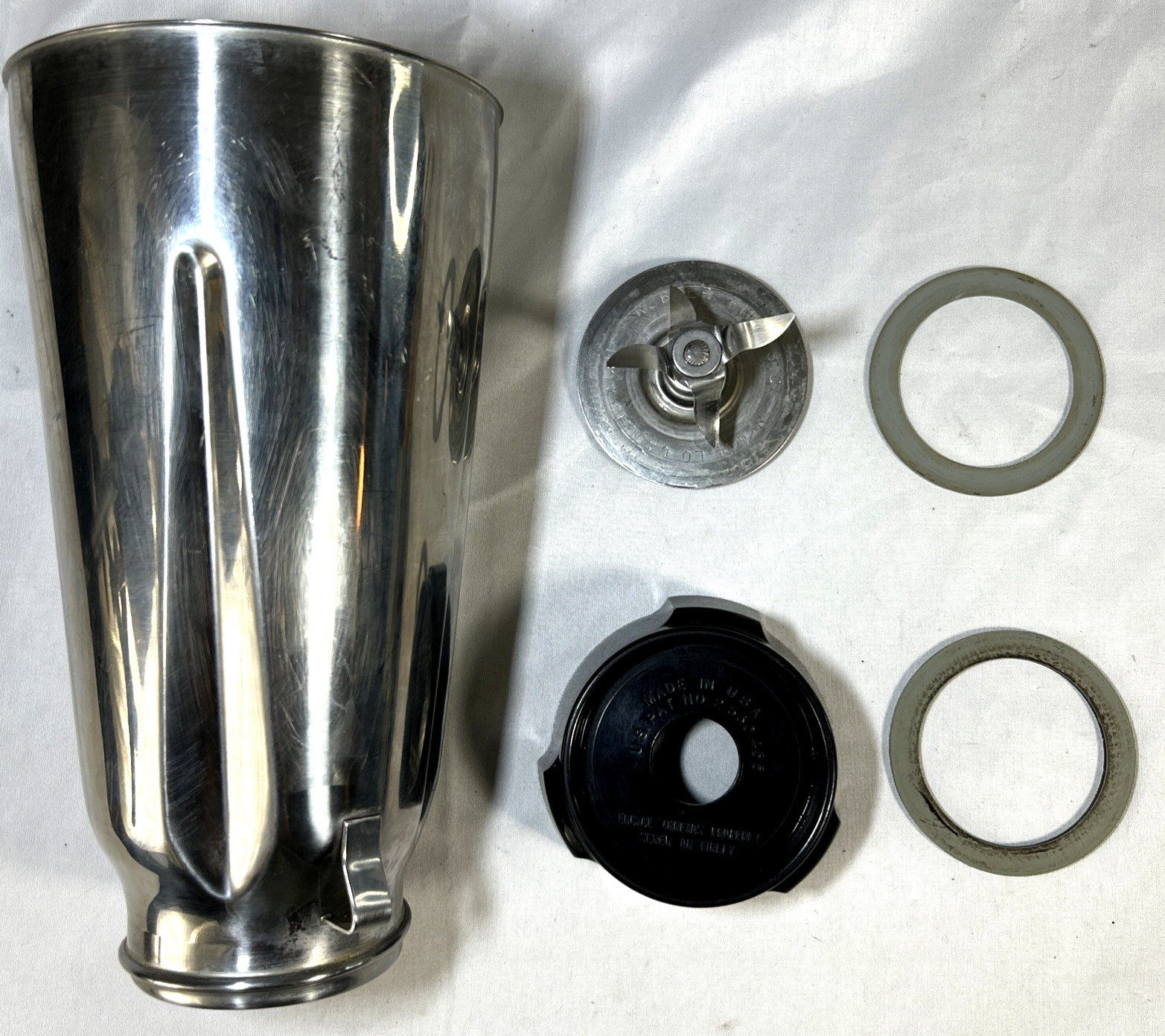 Oster Blender Stainless Steel Smootie Jar Ice Blades Base 2 Gaskets Made in USA