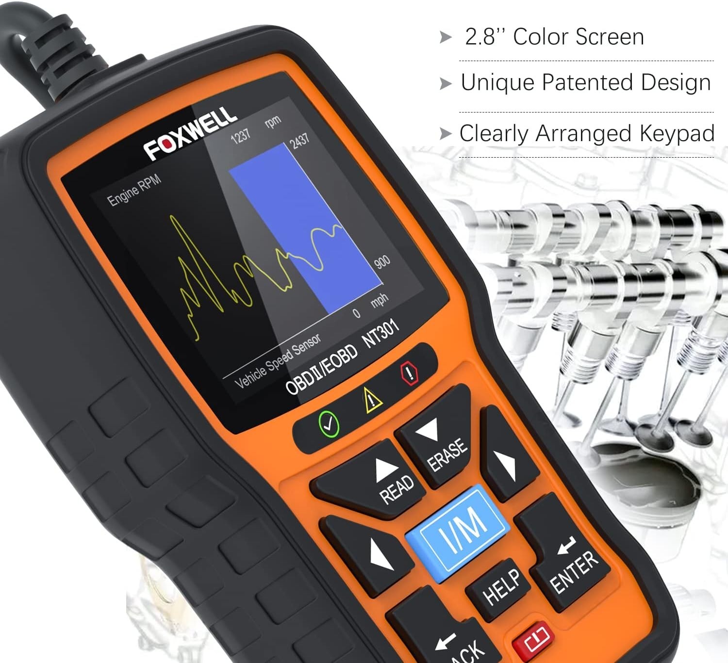 FOXWELL NT301 OBD2 Scanner Diagnostic Tool Live Data Code Reader Check Engine