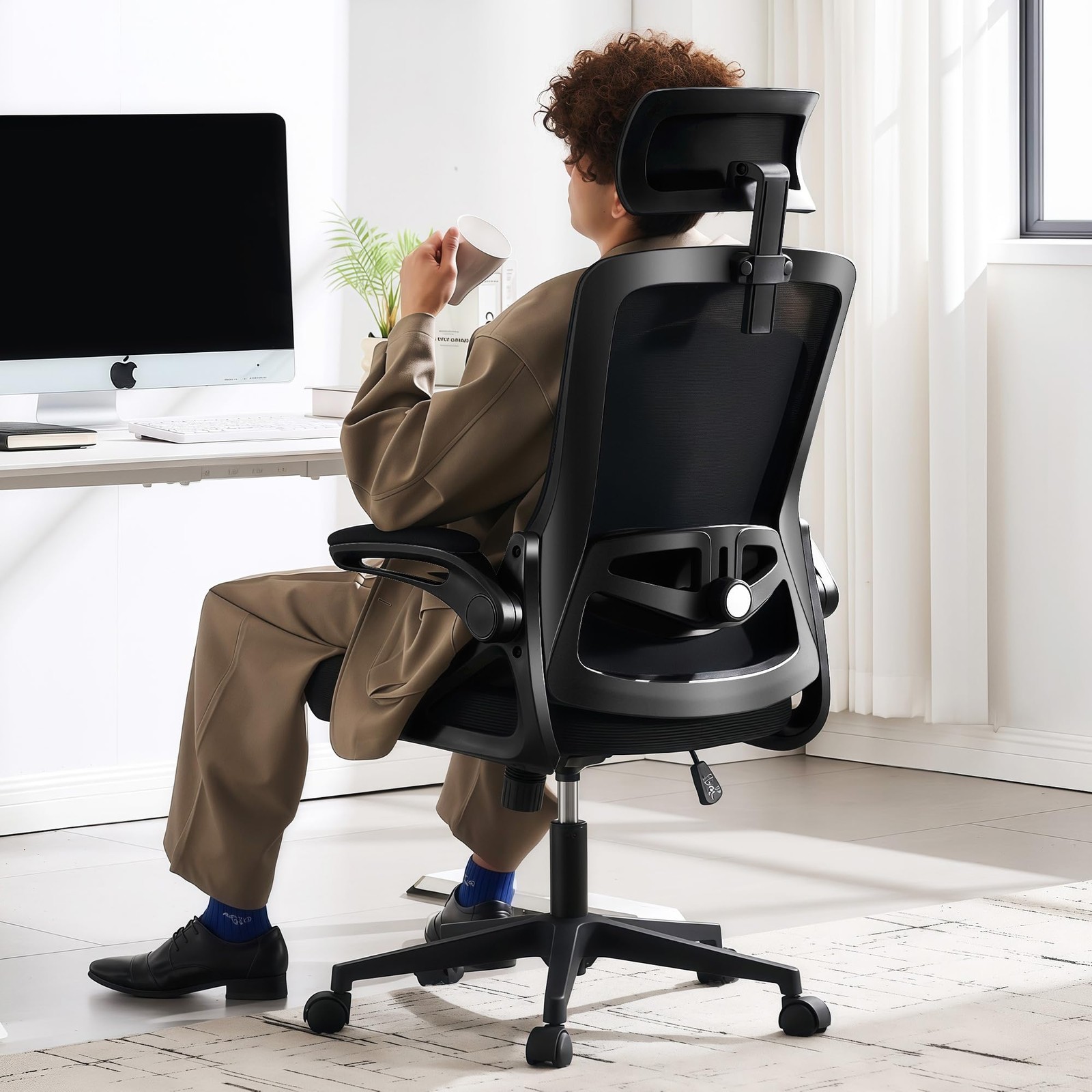 Fizzin Ergonomic Office Chair, 400 LBS Computer Chairs with Adjustable Lumbar...