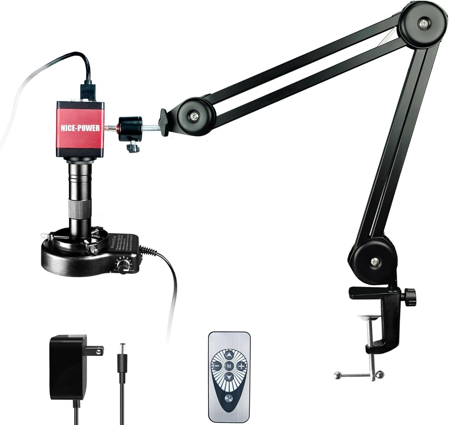 150X Zoom C-Mount Lens Industrial Microscope
