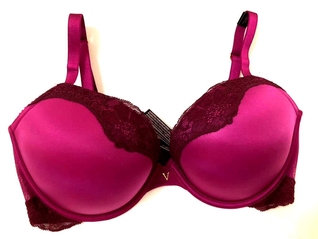 Victoria's Secret Very Sexy Push-Up Bra Fuchsia Lace Detail NWT