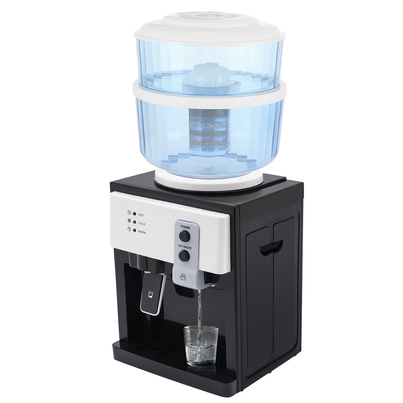 5 Gallon Water Cooler Dispenser Top Loading Countertop Hot+Cold Drinking Machine