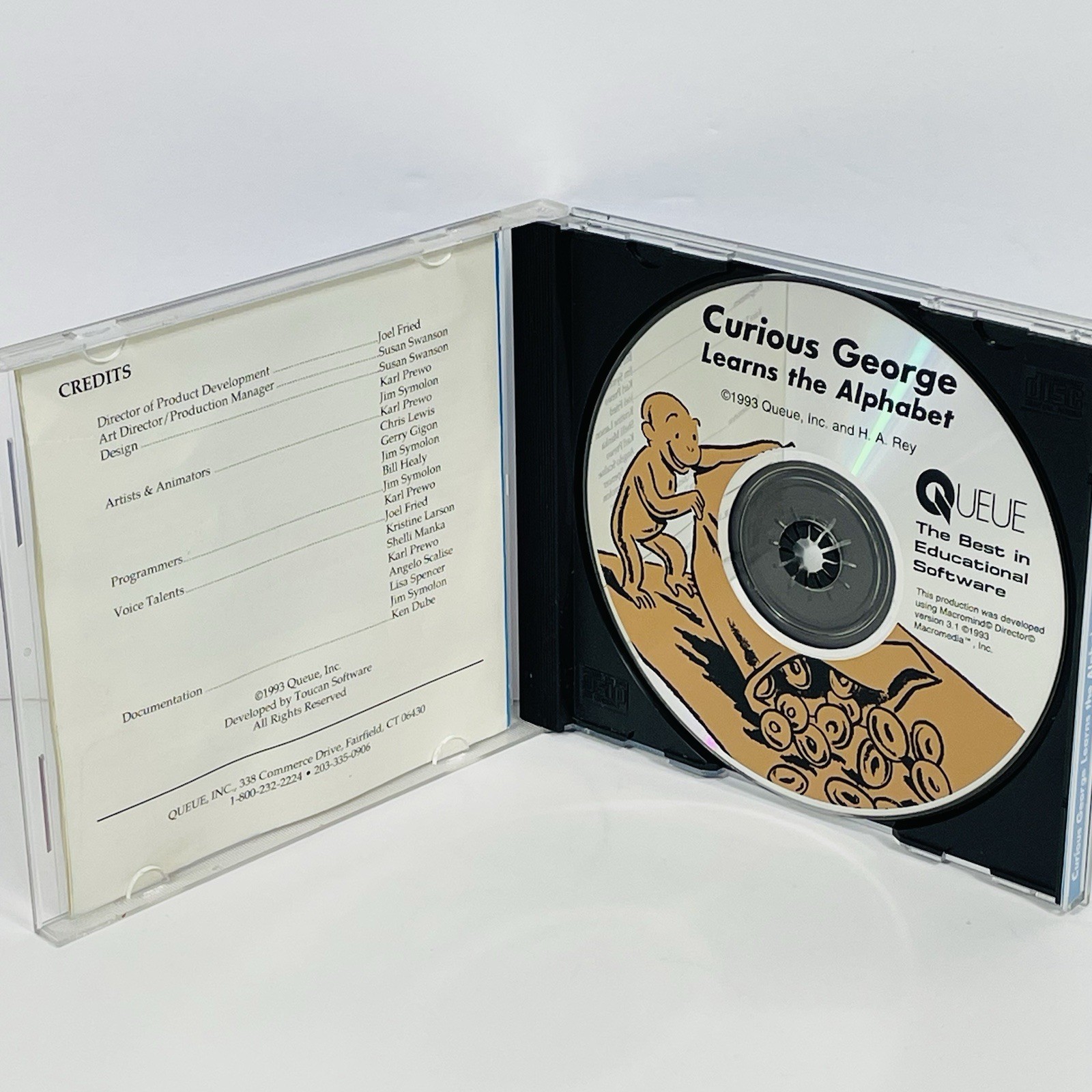 Curious George Learns the Alphabet 1993 Macintosh CD-ROM Learning Game