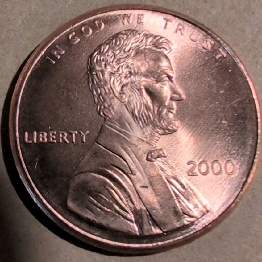2000 P - Brilliant Uncirculated Red Lincoln Head Cent Penny 1 Coin From Roll