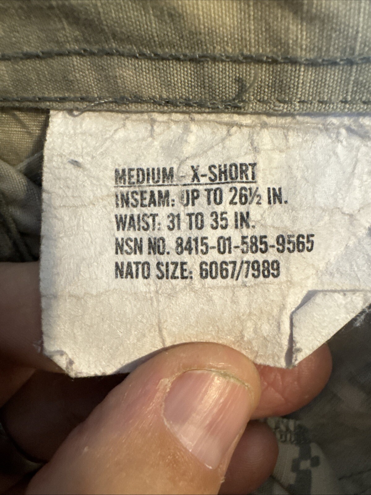 Medium XShort - Army Combat Pants ACU Digital Camo USGI 7809