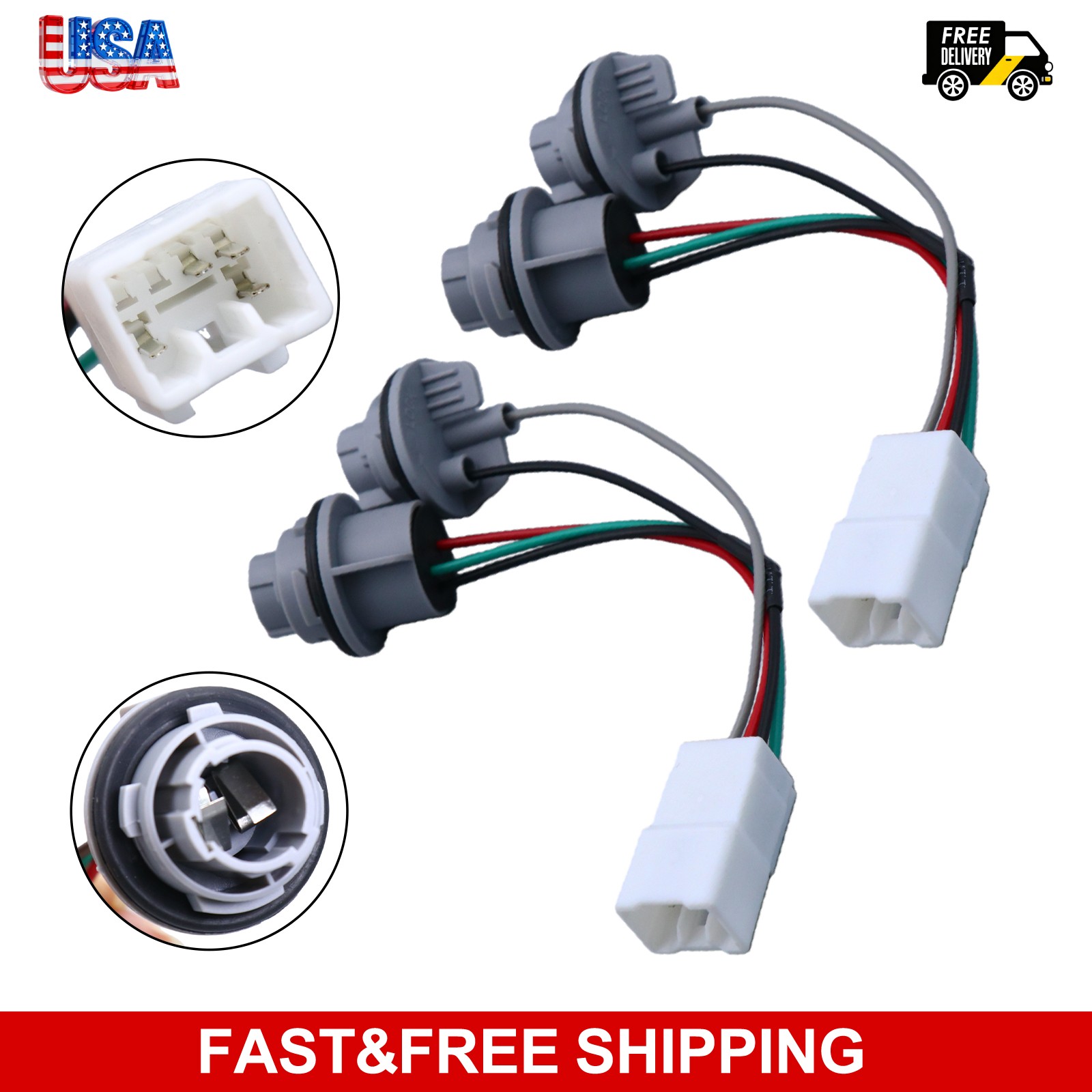 92470B0600 Rear Body Side Tail Light Socket Harness Pair fits Kia Forte NEW