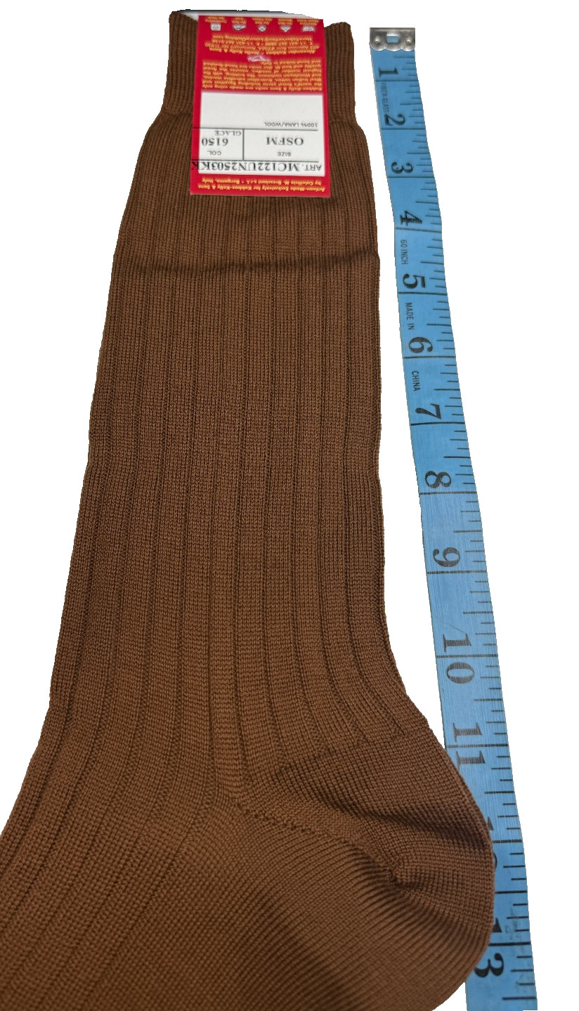 Bresciani 1970/ Alexander Joelle Italian Luxury 100% Lana Wool Mens Socks NWT