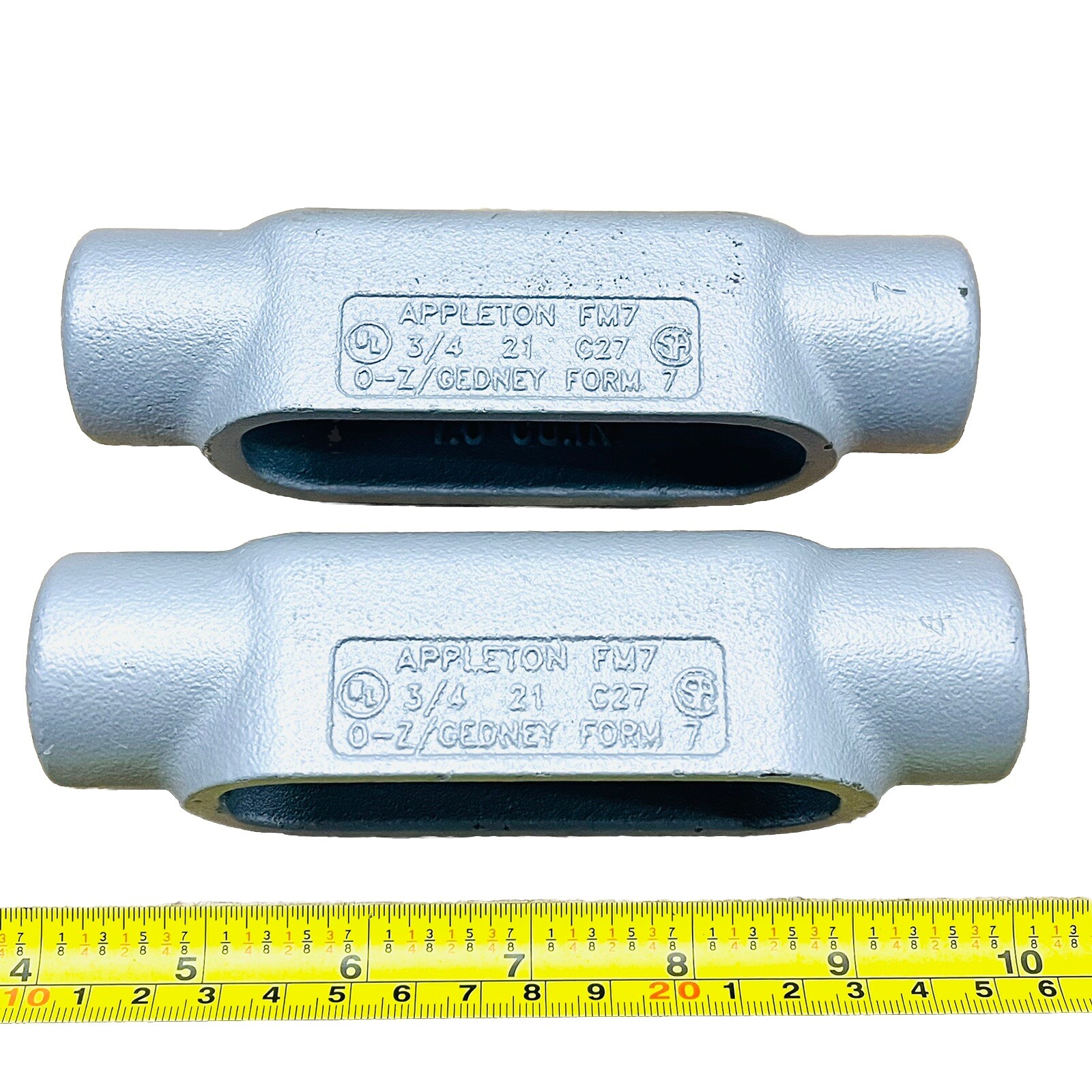 LOT OF 2 APPLETON CONDUIT BODY C27 DIAMETER 3/4"