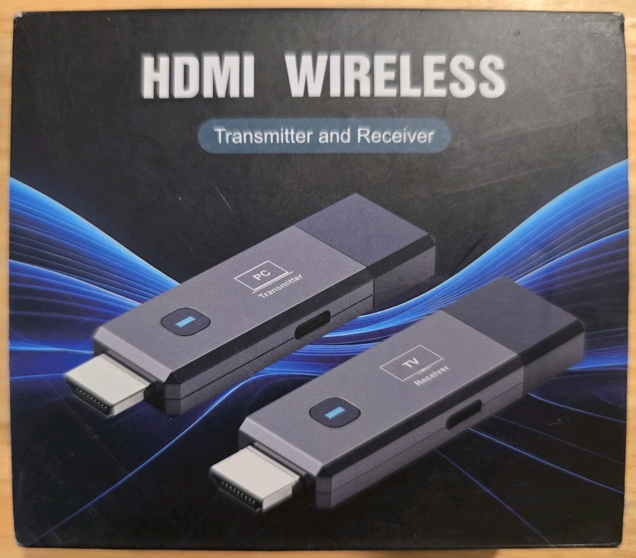 Wireless Hdmi Transmitter and Receiver HD Extender Plug & Play W/ LED Screen