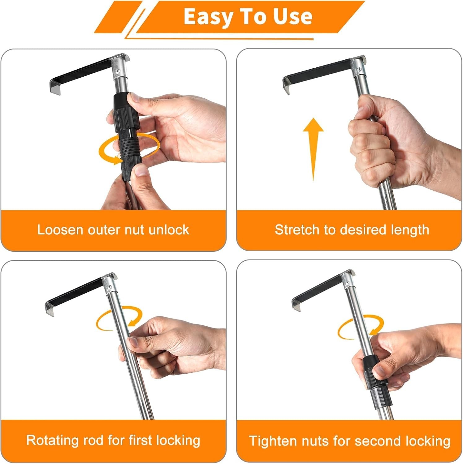 6.5 Ft Heavy-Duty Telescoping Cargo Grabber Tool - Ultimate Retrieval Solution
