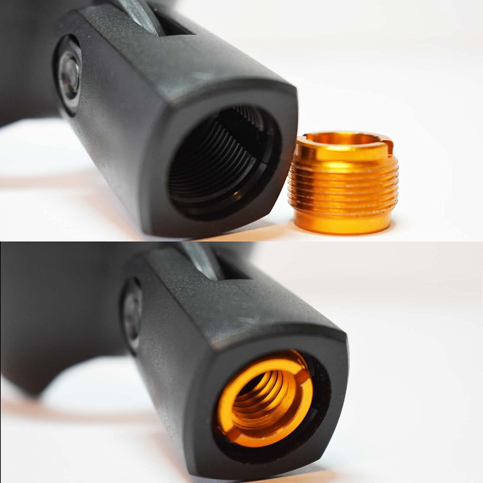 Harmonica Mic Holder Clip for Shure 520DX & Superlux D112 - Black