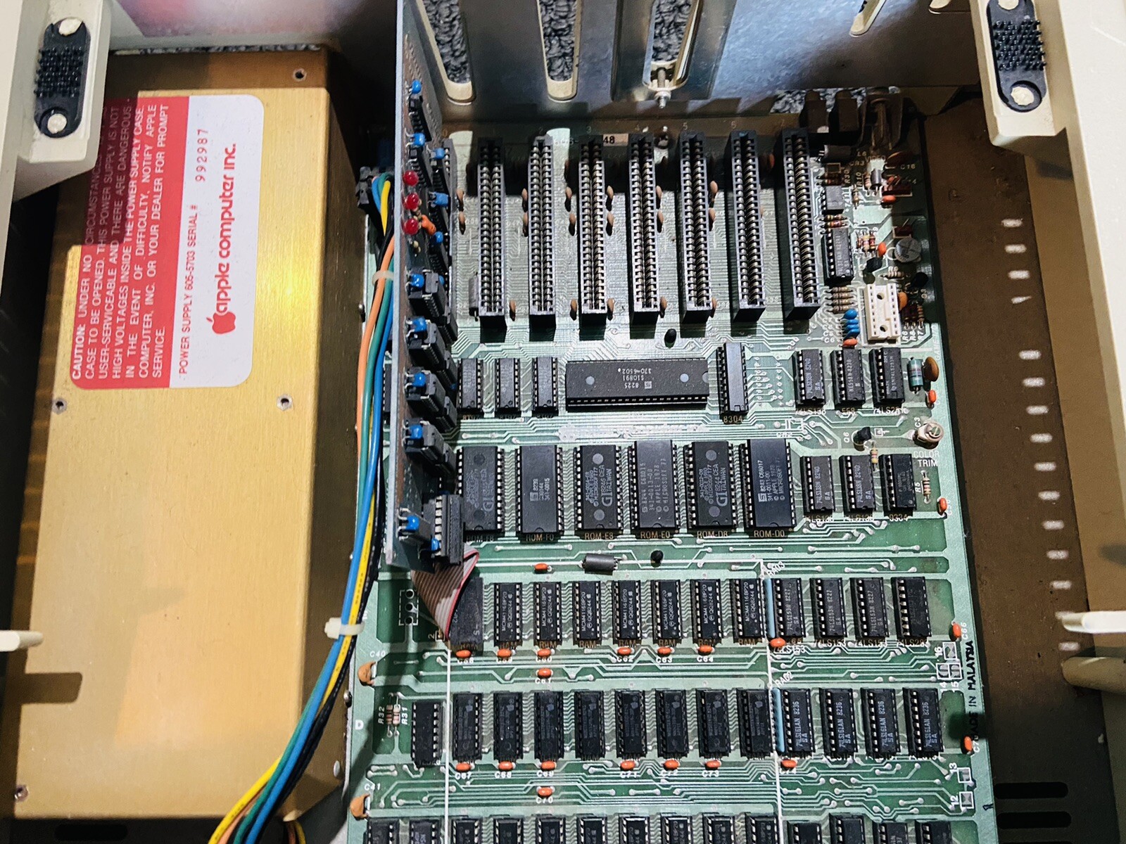 Vintage EUC 1980 Apple II Plus Computer Rare Microsoft ROM Plus RAM Card