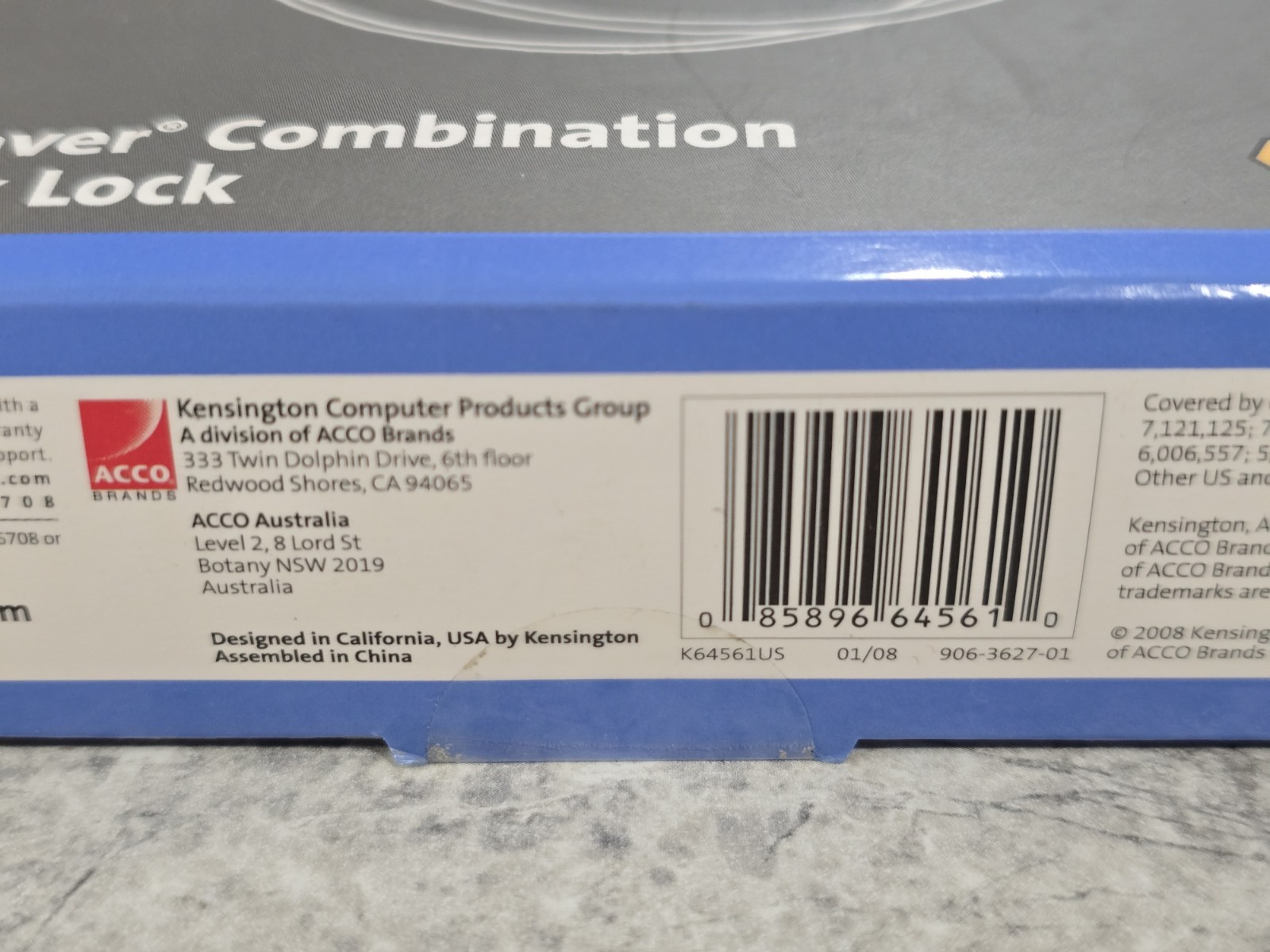 Kensington ComboSaver Combination Portable Notebook Lock New