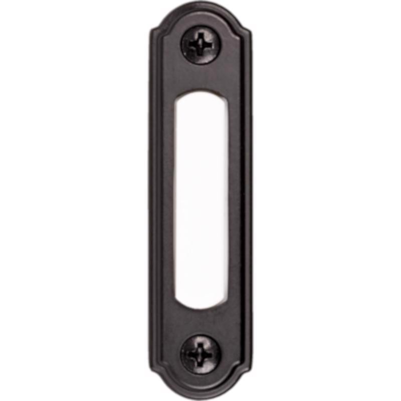 Heath Zenith Satin White Metal/Plastic Wired Pushbutton Doorbell