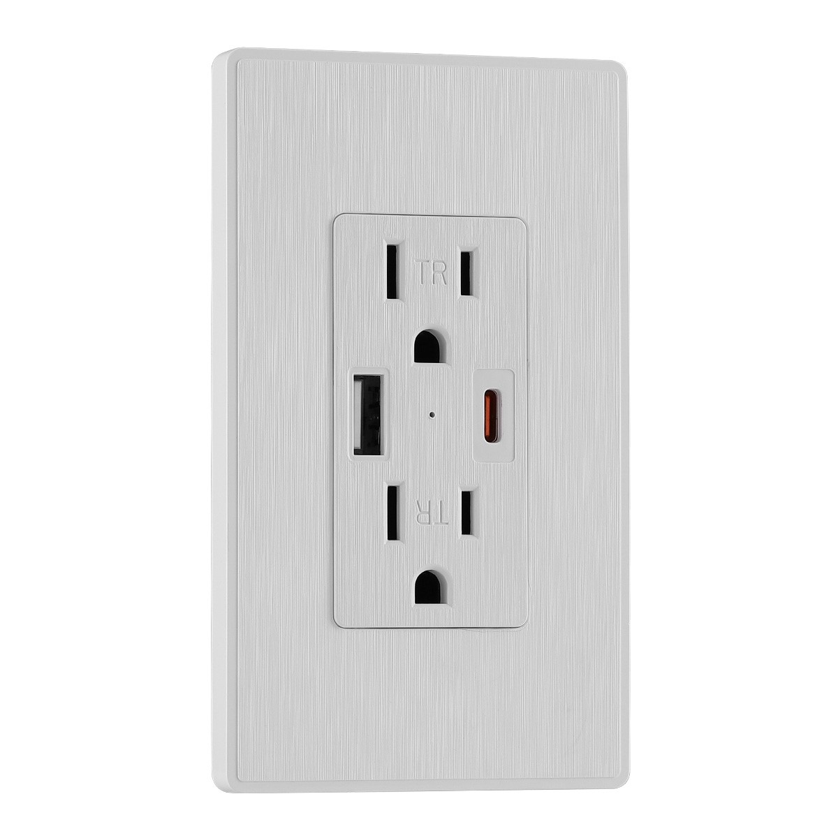 1-20Pack USB Type C Wall Outlet Duplex Receptacle 15A,Smart 2.1A Quick Charging