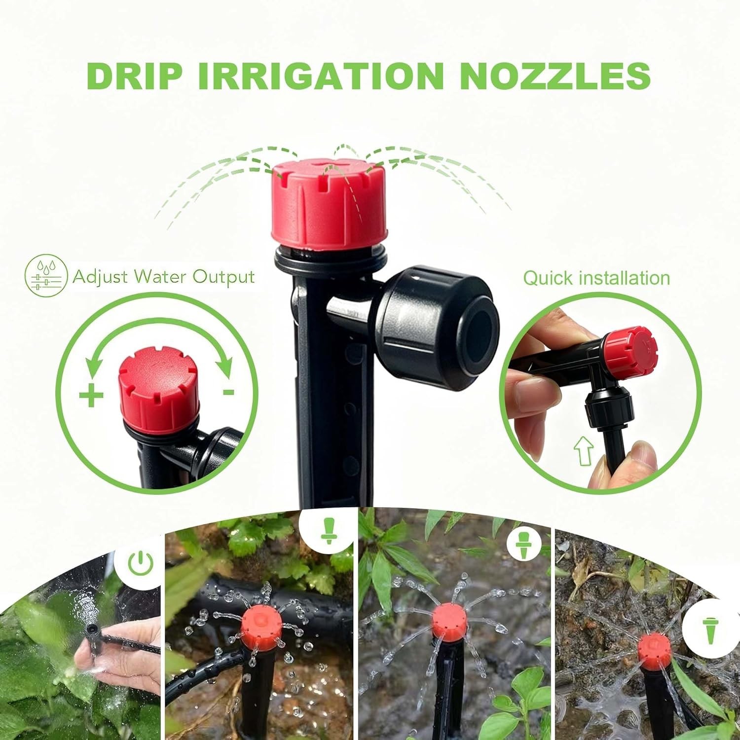 Complete 230FT Garden Watering Kit with Rustproof Brass Connector & Emitters
