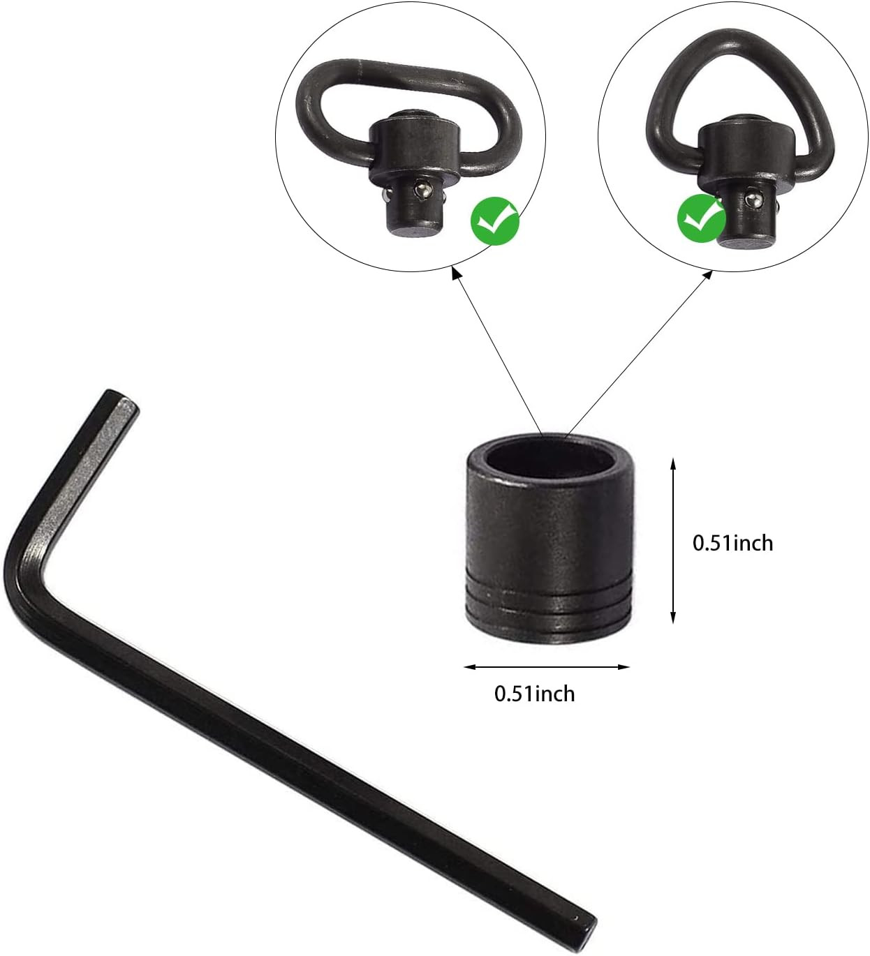 Quick Detach Swivels Stud Base Adapter Kit