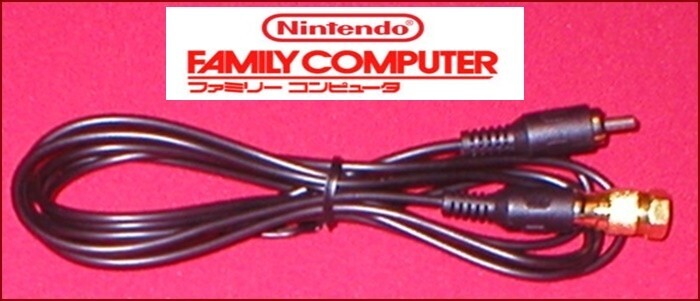6Ft RCA Video Cable & GOLD RF Coax TV Adapter for Japanese Famicom System NEW