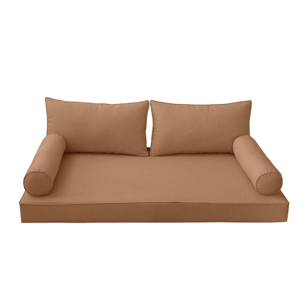 |SLIPCOVER ONLY| S2 Daybed Mattress Bolster Back Covers Piped Trim TwinXL AD104