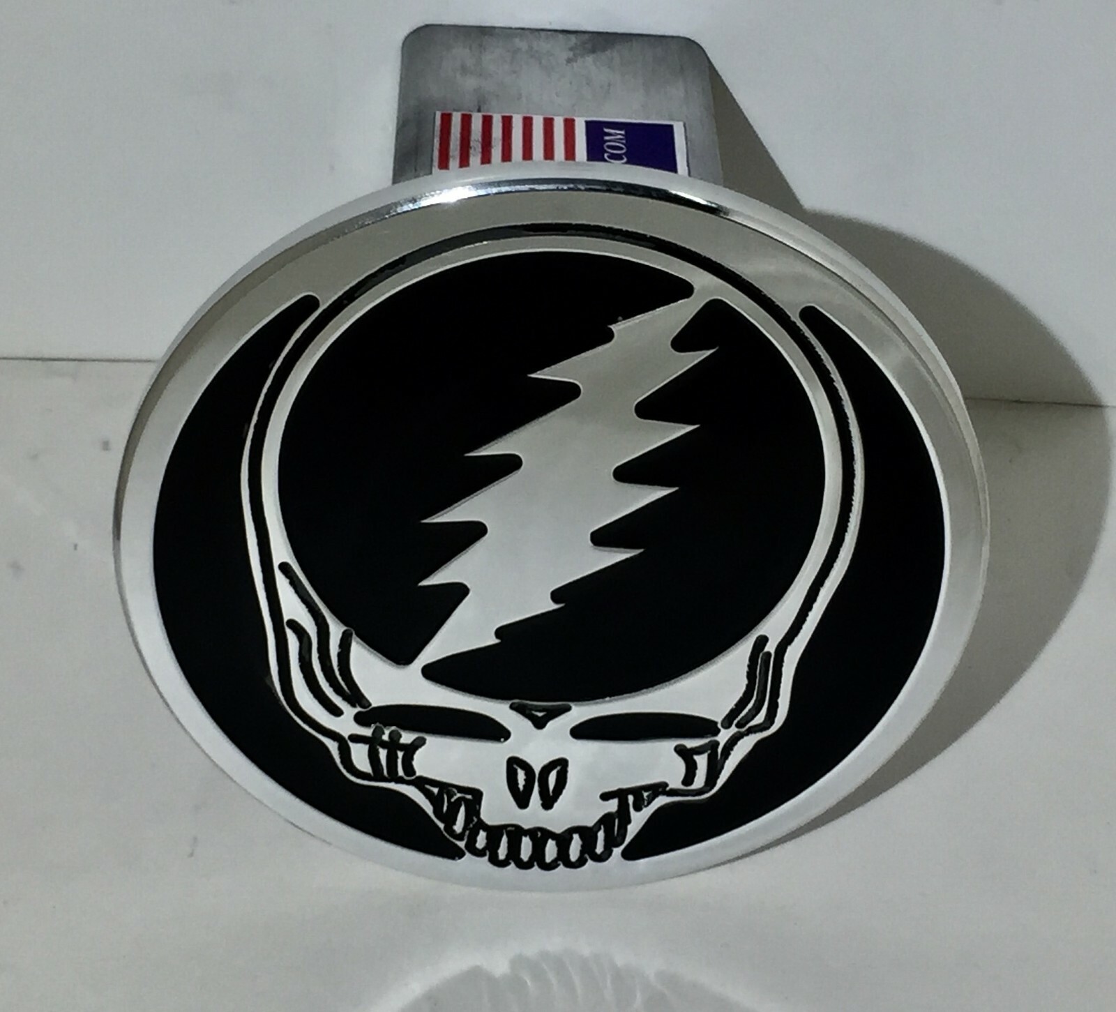 DEAD HEAD,GRATEFUL DEAD BLACK   hitch cover, Steal your face,stealy face.