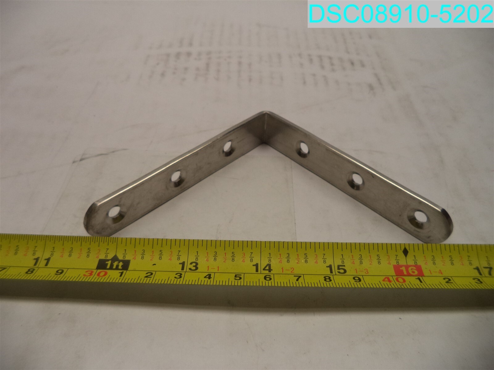 QTY=8: 4" L Stainless Steel Heavy Duty Shelf Angle Bracket's for Wood Shelves