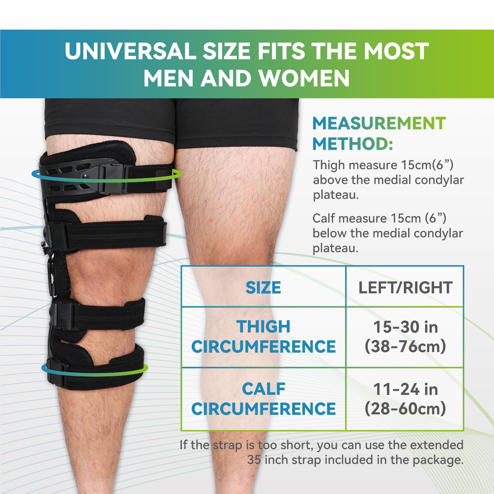 Knee Brace For Bone-on-Bone Pain Relief & Knee Support,Adjustable