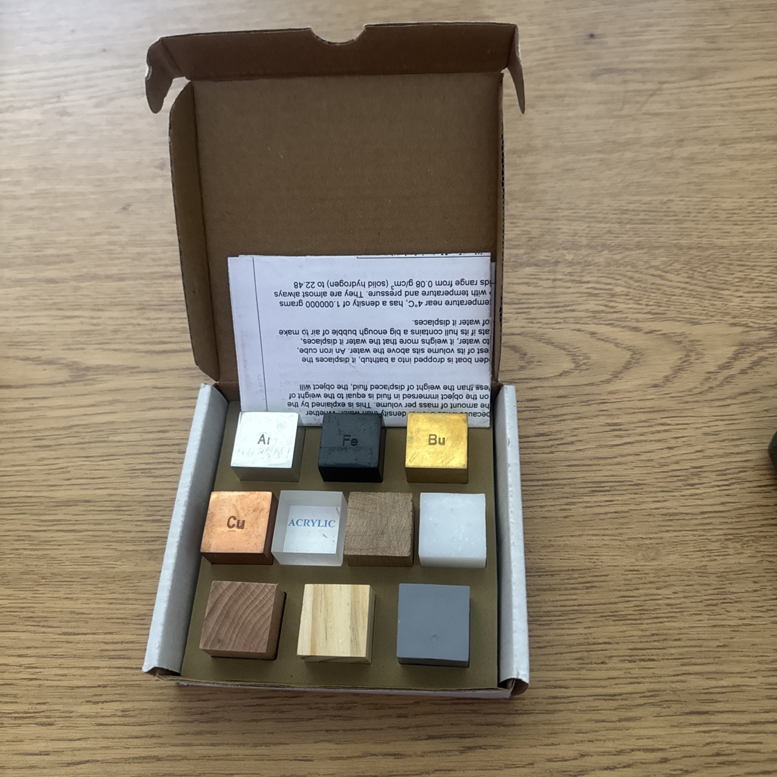 Supertek™ Density, Set of 10 Cubes
