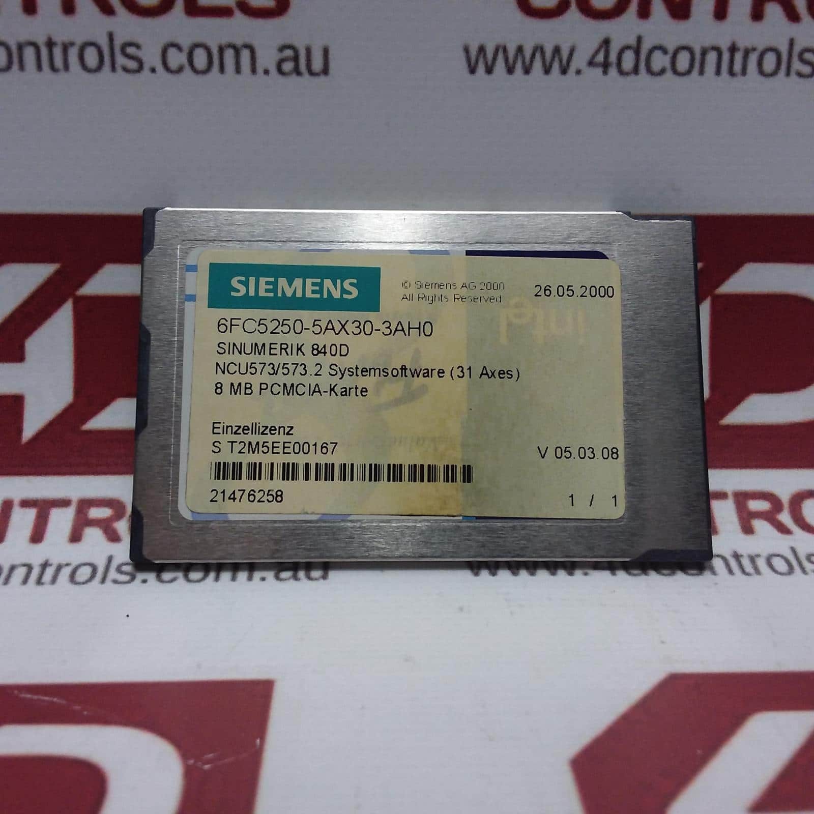 6FC5250-5AX30-3AH0 | Siemens | Sinumerik 840D Software 31-5, Used