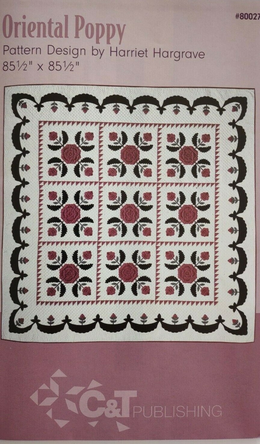Oriental Poppy Pattern Design by Harriett Hargrave - C&T Publishing #80027