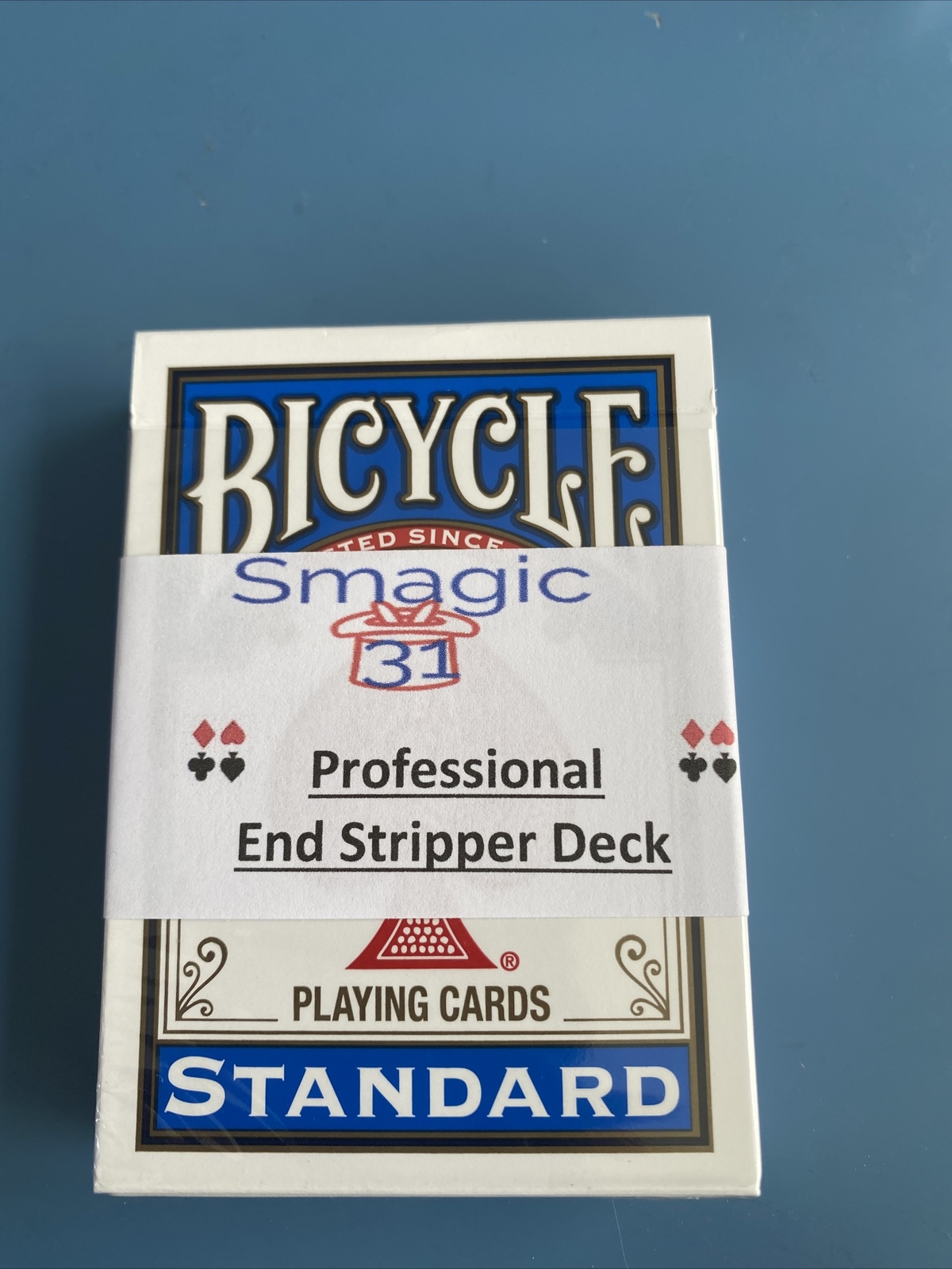 End Cut Stripper Deck, Blue Bicycle Magic Card Trick Shaved Tapered smagic31