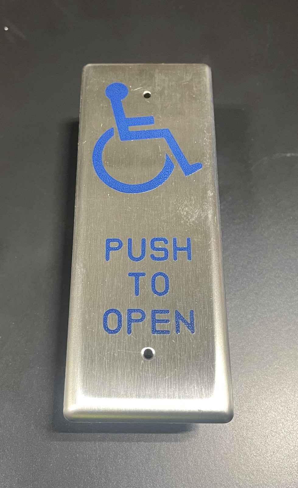 WIKK Industries S-NAR-3 32D Narrow Handicap Actuator Door Push Pad