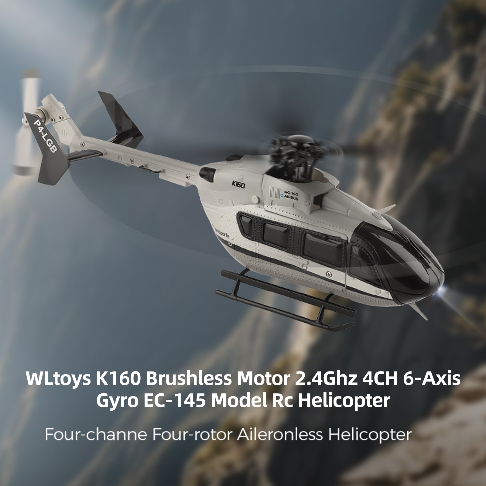 WLtoys K160 Brushless Motor 2.4Ghz 4CH 6-Axis Gyro EC-145 Model RC Helicopter