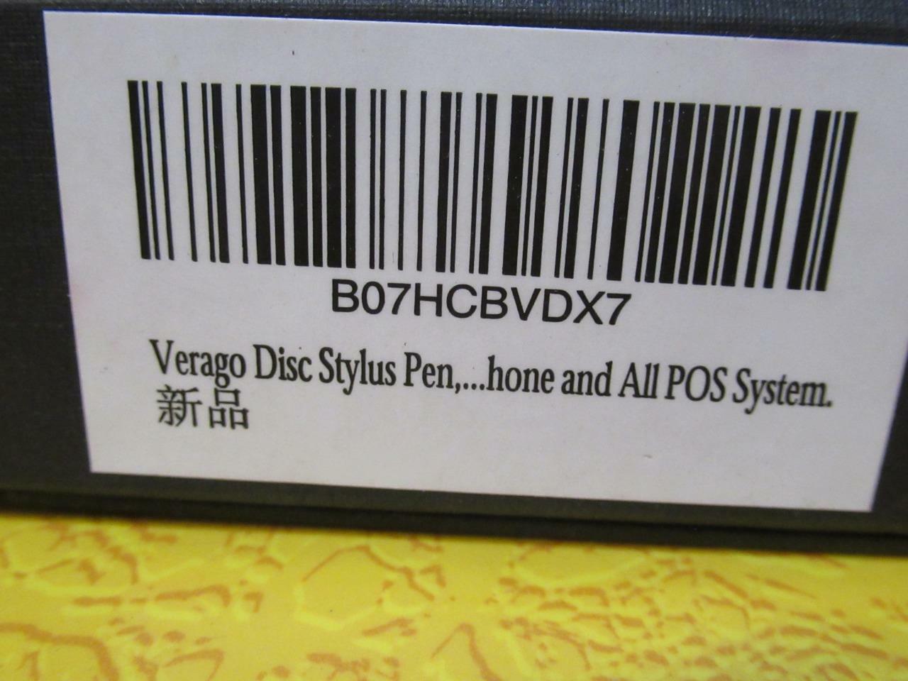 Verago Disc Stylus Pen Flat Black with 2 Tips All Touch Screen All POS System