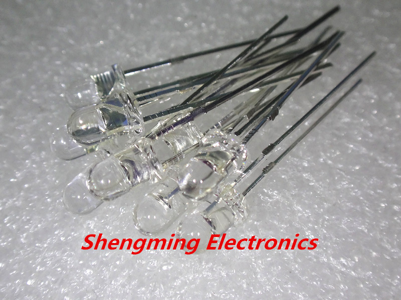 100pcs F3 3mm Blue Round LED Light LED water clear
