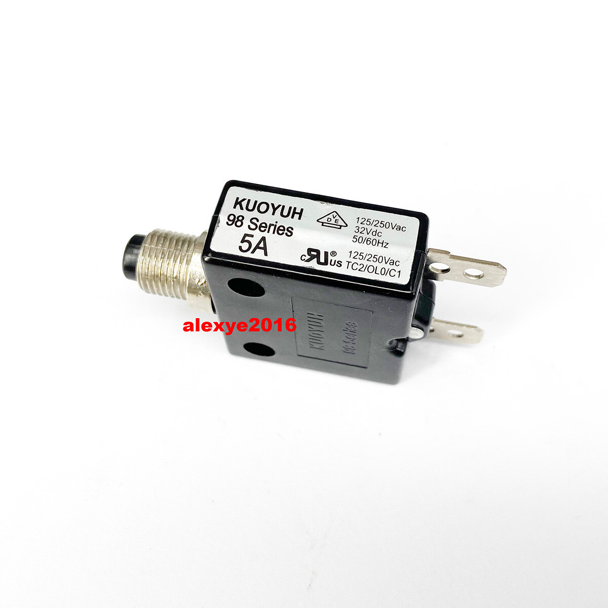 KUOYUH 98 Series 5A Circuit Breaker 125/250Vac 32Vdc 50/60Hz TC2/OL0/C1